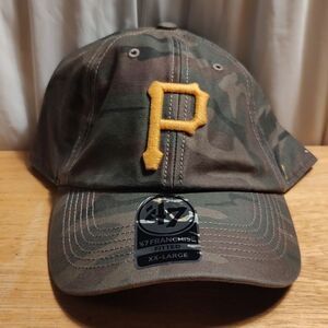 47 Brand Pittsburgh Pirates Camo XXL Stretchfit Hat - New